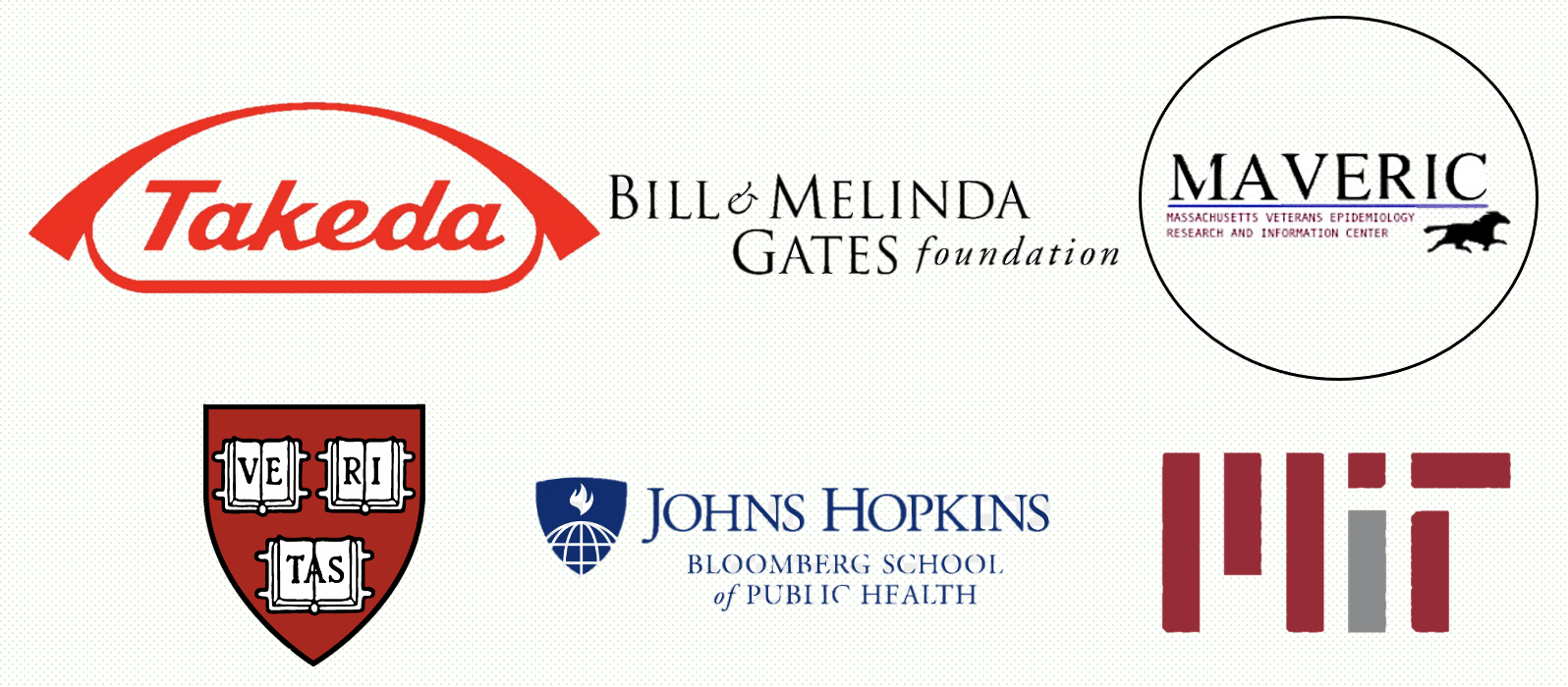 MIT, Johns Hopkins, Takeda, Gates Foundation, Harvard, Maveric